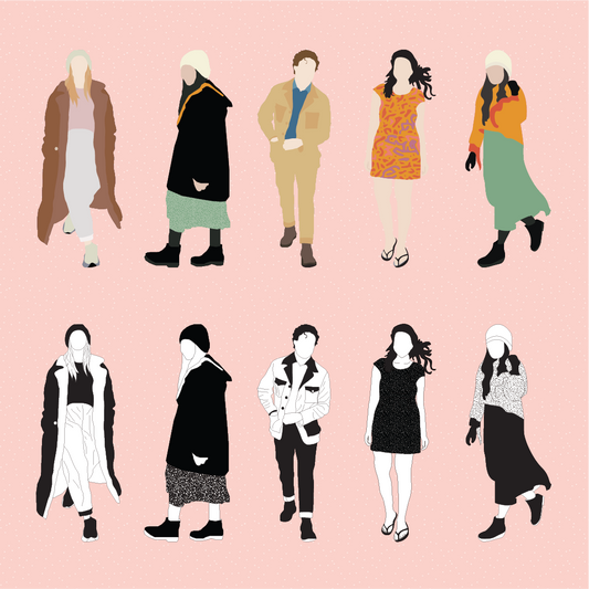 Flat vector - Fashion mood