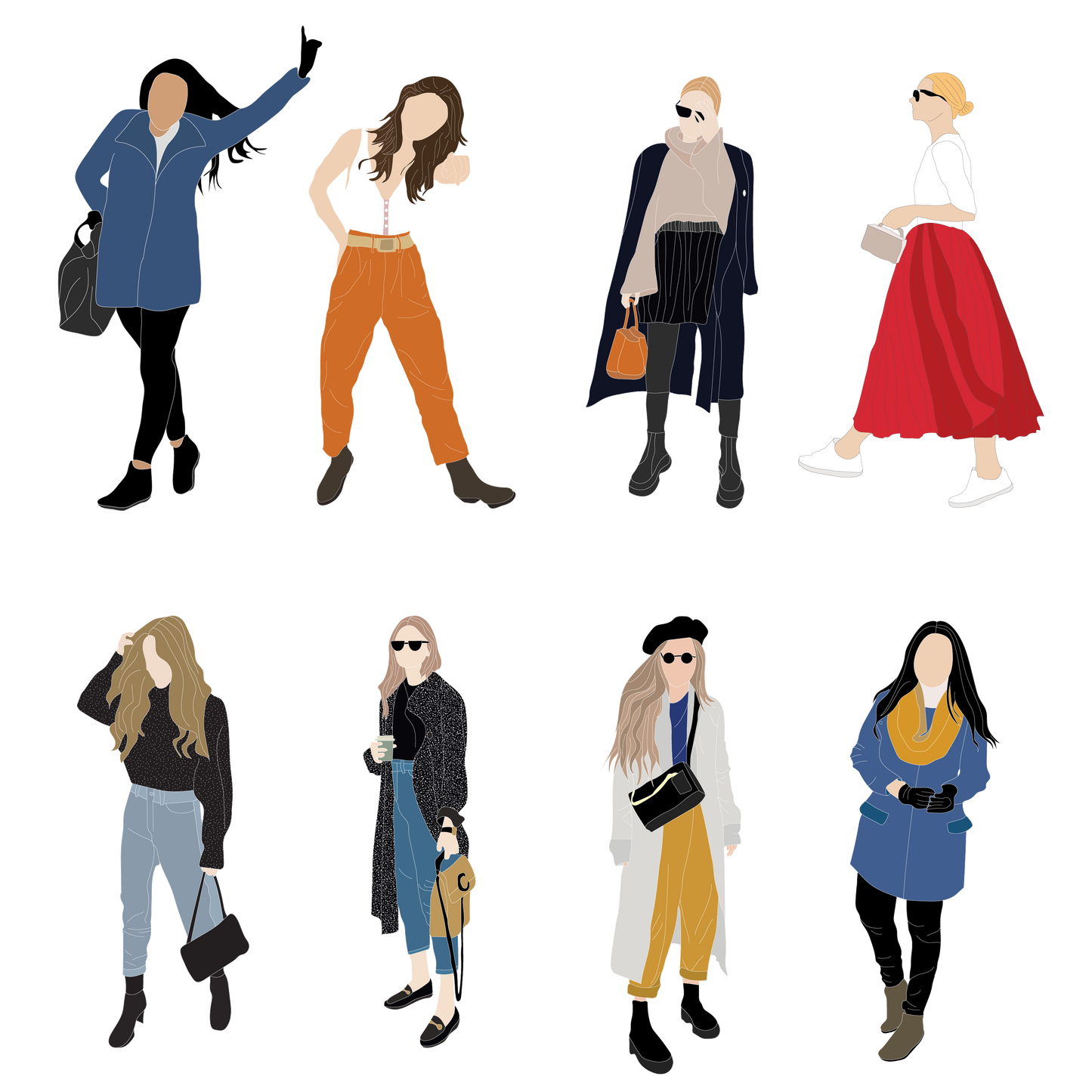 Flat vector - Streetstyle New York