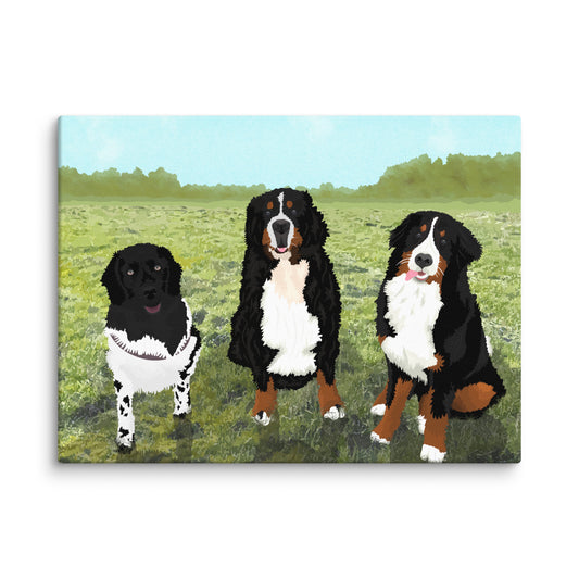 Darcy and company on canvas